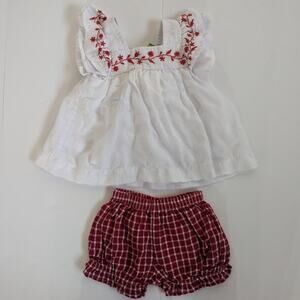 Classic Whimsy Outfit Baby Girls Sz 3m Boutique Classic Gingham Girly Summer